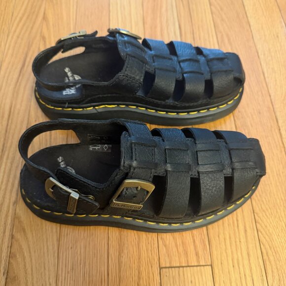 Dr Martens Wrenlie Grizzly Leather Fisherman Sandals - Picture 4 of 5